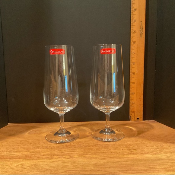 SPIEGELAU Crystalline Capri Pilsner Beer Glasses set of 2 - Picture 2 of 4